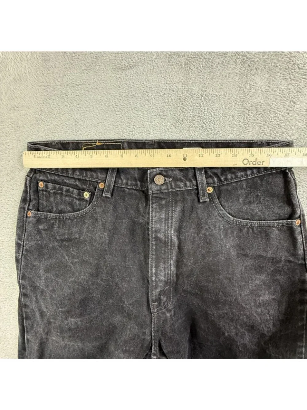 Vintage Levis 505 Jeans Mens 36x36 Black Regular Straight Zip Fly Made USA 90s
